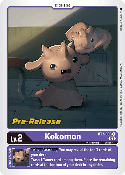 Kokomon [BT7-006] [Next Adventure Pre-Release Cards] Foil