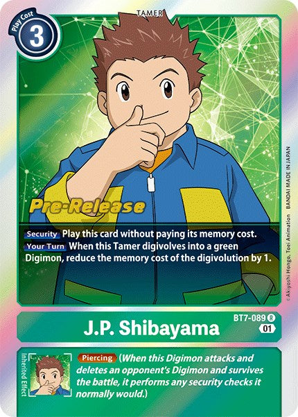 J.P. Shibayama [BT7-089] [Next Adventure Pre-Release Cards] Foil