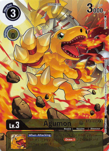 Agumon - BT2-033 (Tamer's Evolution Box 2) [BT2-033] [Release Special Booster] Foil