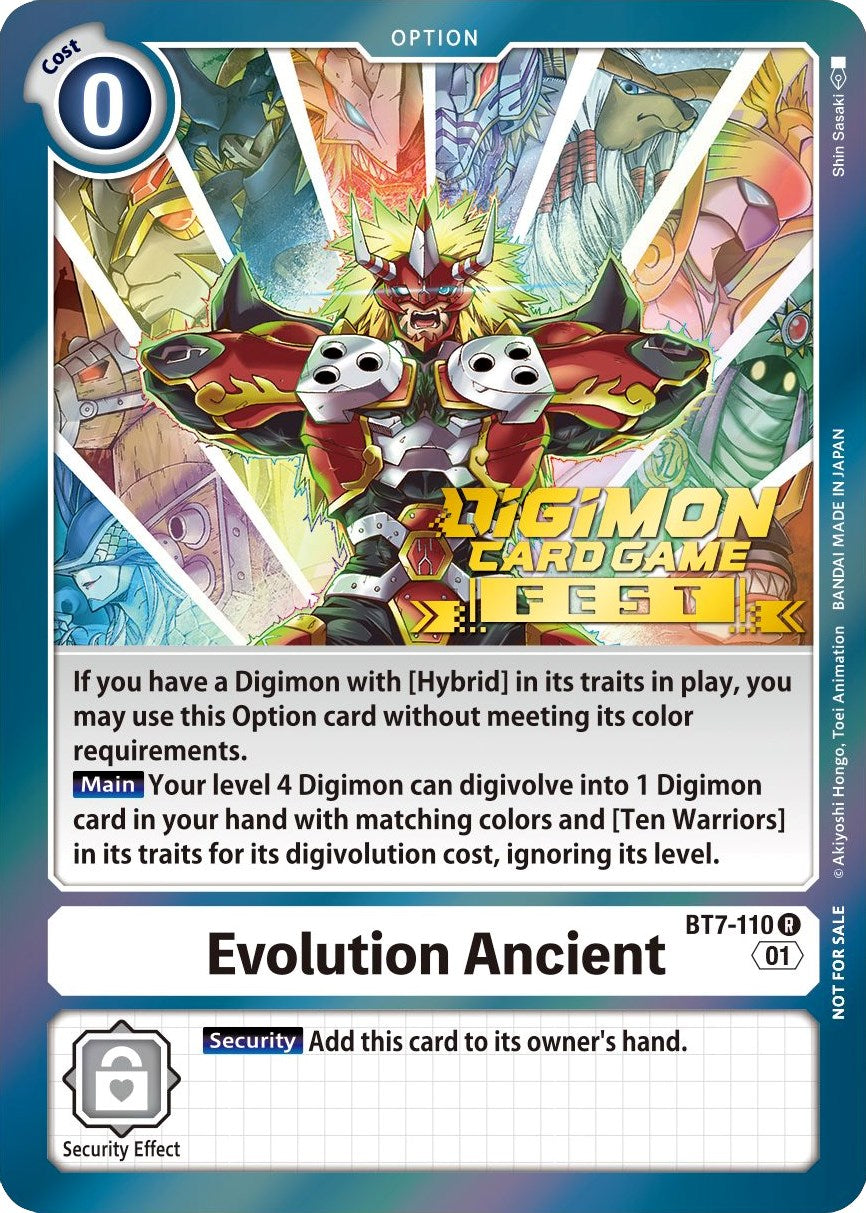 Evolution Ancient (Digimon Card Game Fest 2022) [BT7-110] [Next Adventure] Foil