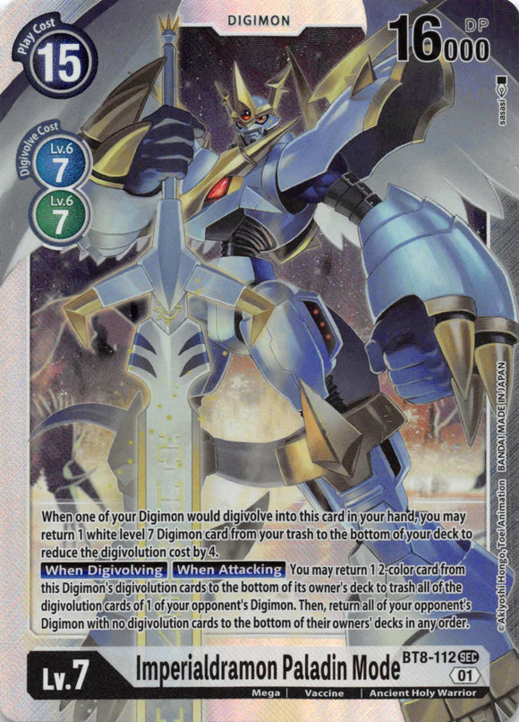 Imperialdramon Paladin Mode [BT8-112] [New Awakening] Foil