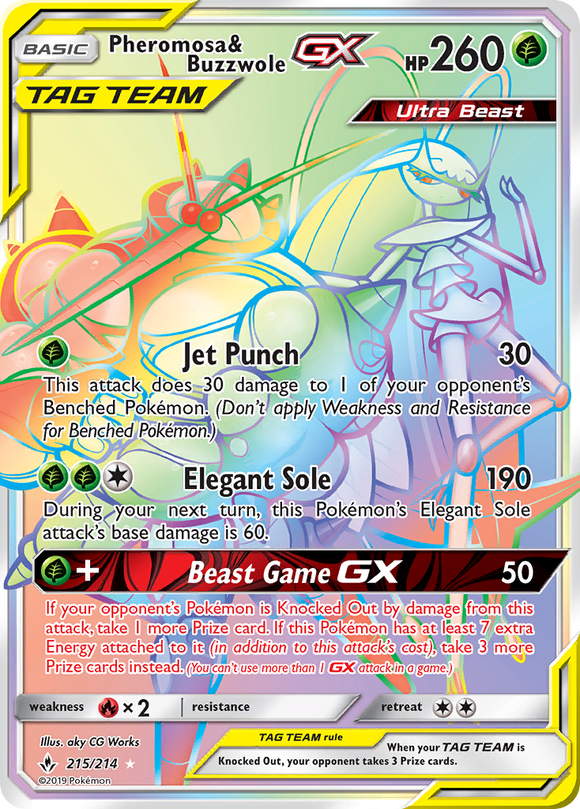 Pheromosa & Buzzwole GX (215/214) [Sun & Moon: Unbroken Bonds] - Duel Kingdom
