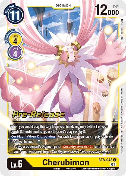 Cherubimon [BT8-043] [New Awakening Pre-Release Cards] Foil