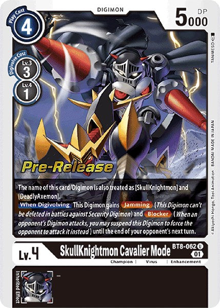 SkullKnightmon Cavalier Mode [BT8-062] [New Awakening Pre-Release Cards] Foil