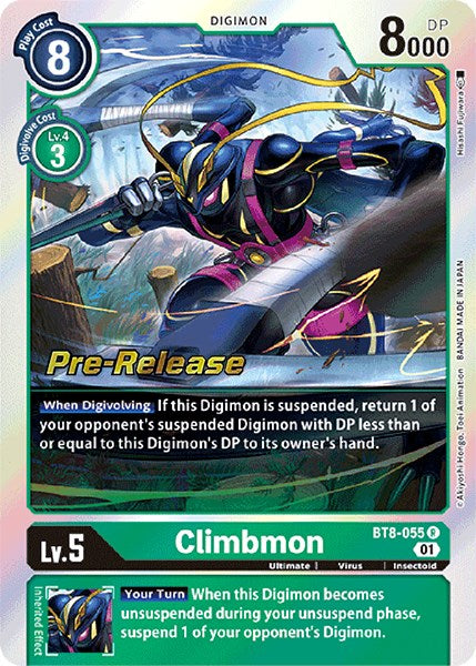 Climbmon [BT8-055] [New Awakening Pre-Release Cards] Foil