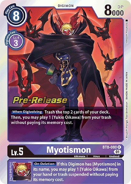 Myotismon [BT8-080] [New Awakening Pre-Release Cards] Normal