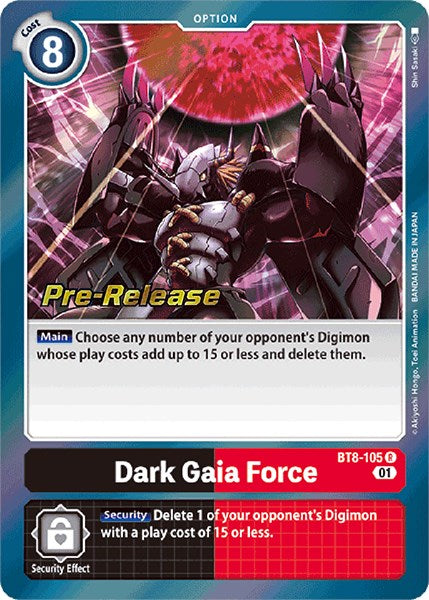 Dark Gaia Force [BT8-105] [New Awakening Pre-Release Cards] Normal