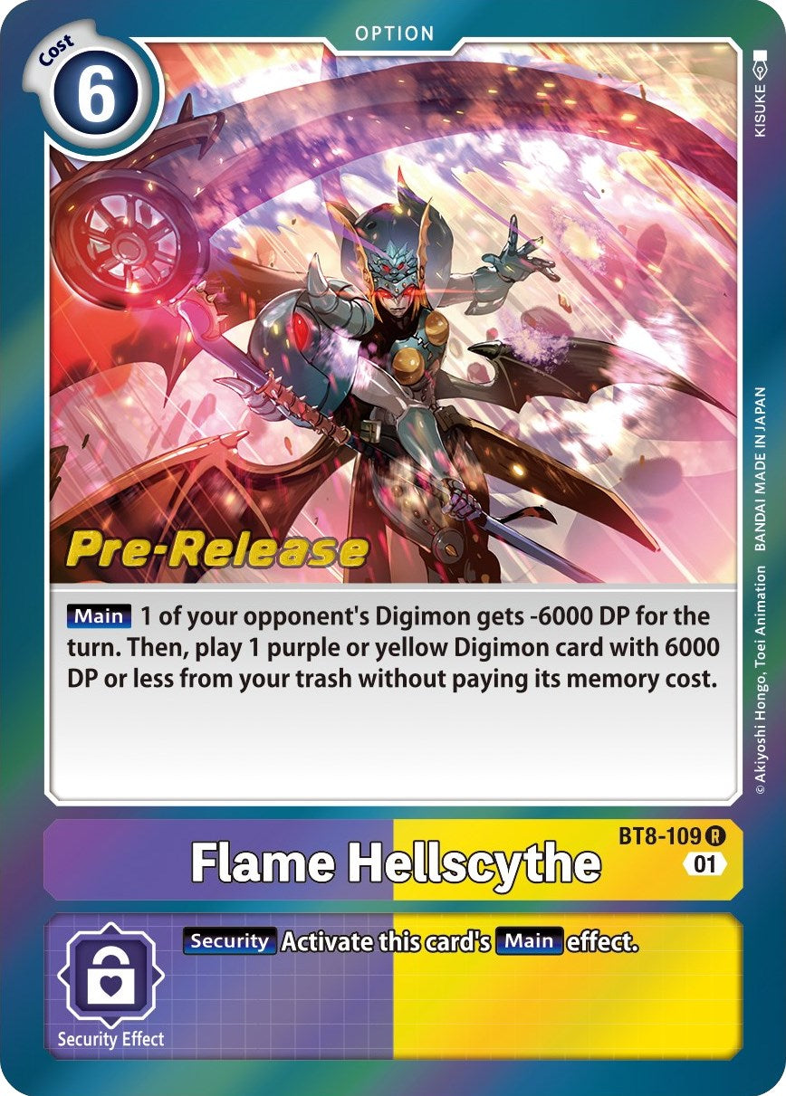 Flame Hellscythe [BT8-109] [New Awakening Pre-Release Cards] Foil