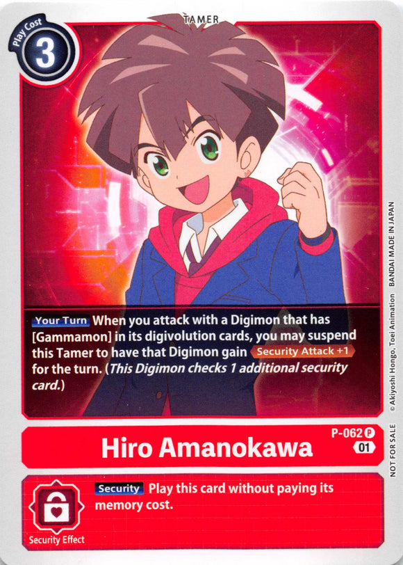 Hiro Amanokawa (Official Tournament Pack Vol.5) [P-062] [Digimon Promotion Cards] Normal