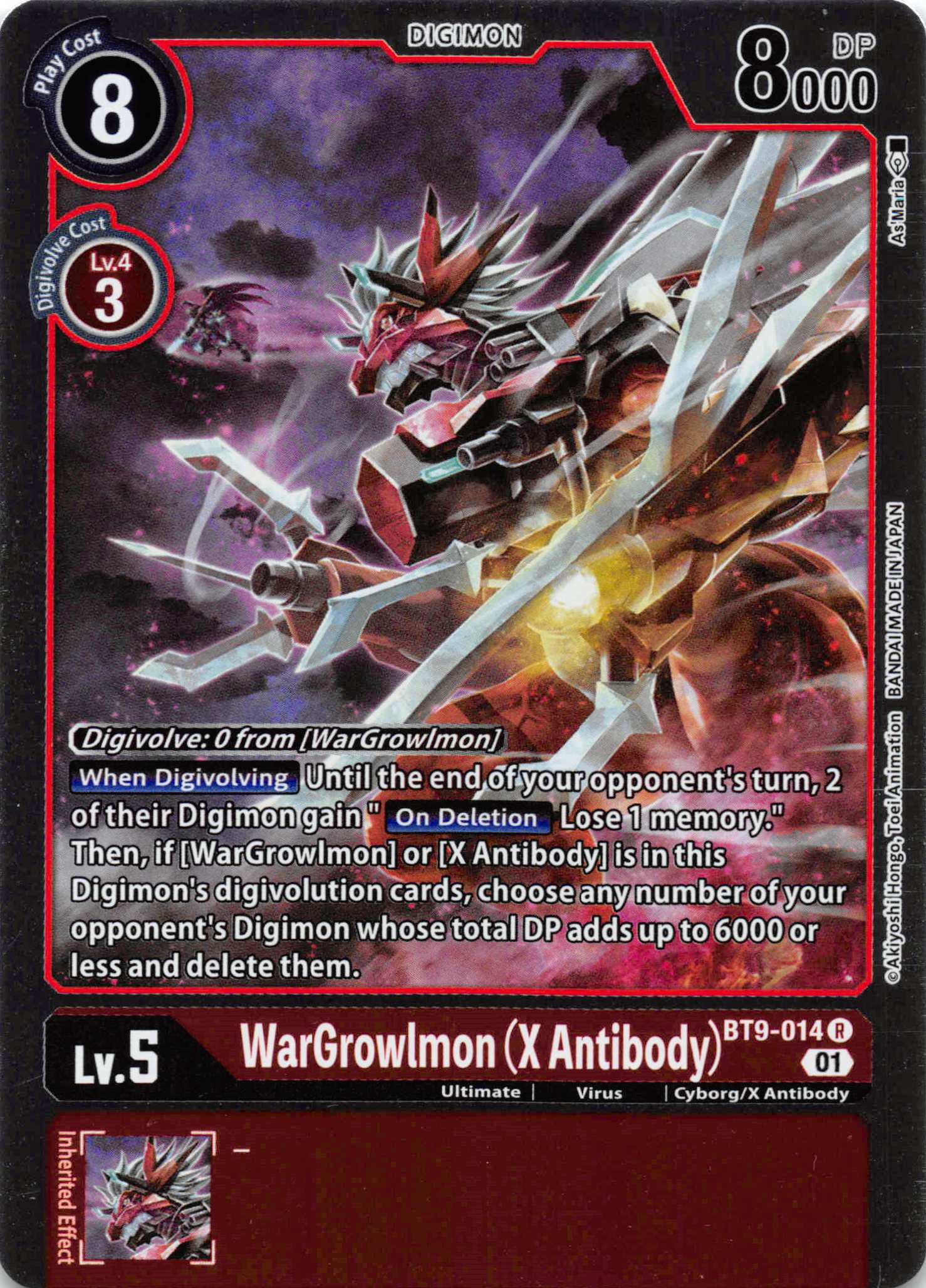 WarGrowlmon (X Antibody) [BT9-014] [X Record] Foil