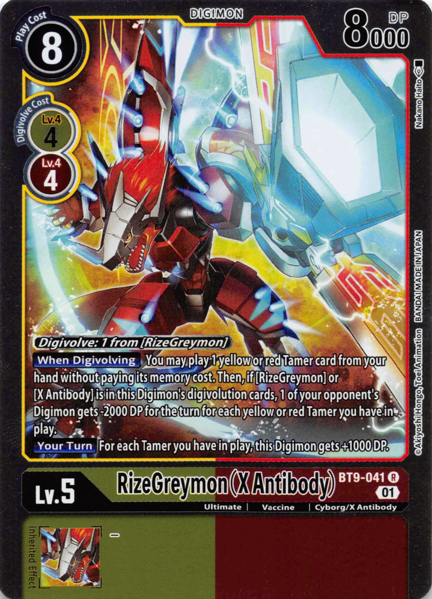 RizeGreymon (X Antibody) [BT9-041] [X Record] Foil