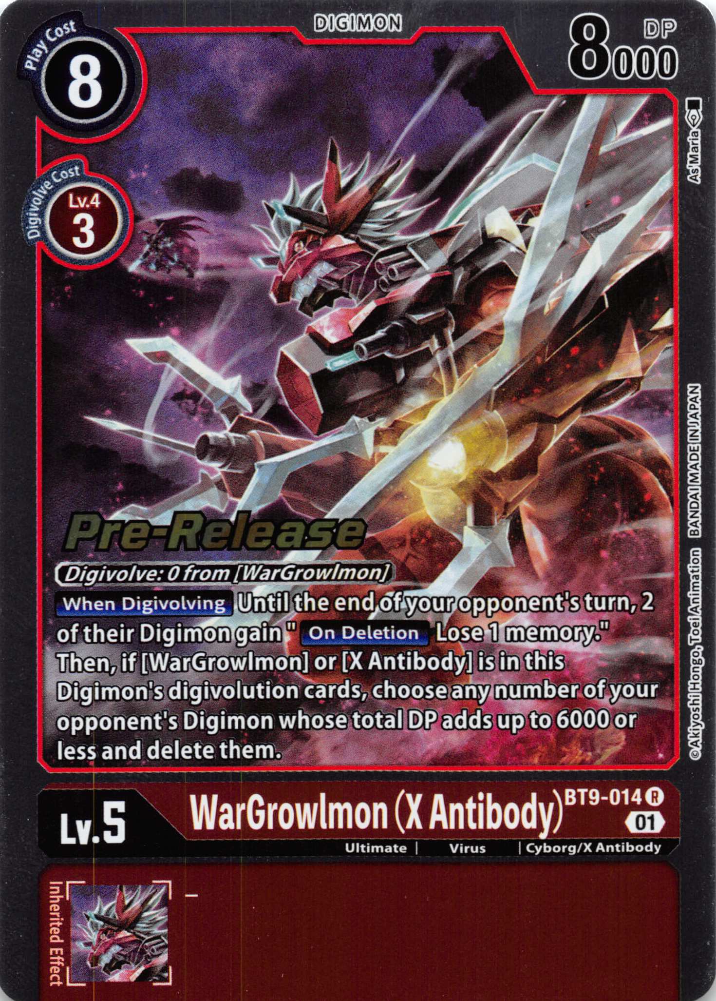 WarGrowlmon (X Antibody) [BT9-014] [X Record Pre-Release Cards] Foil