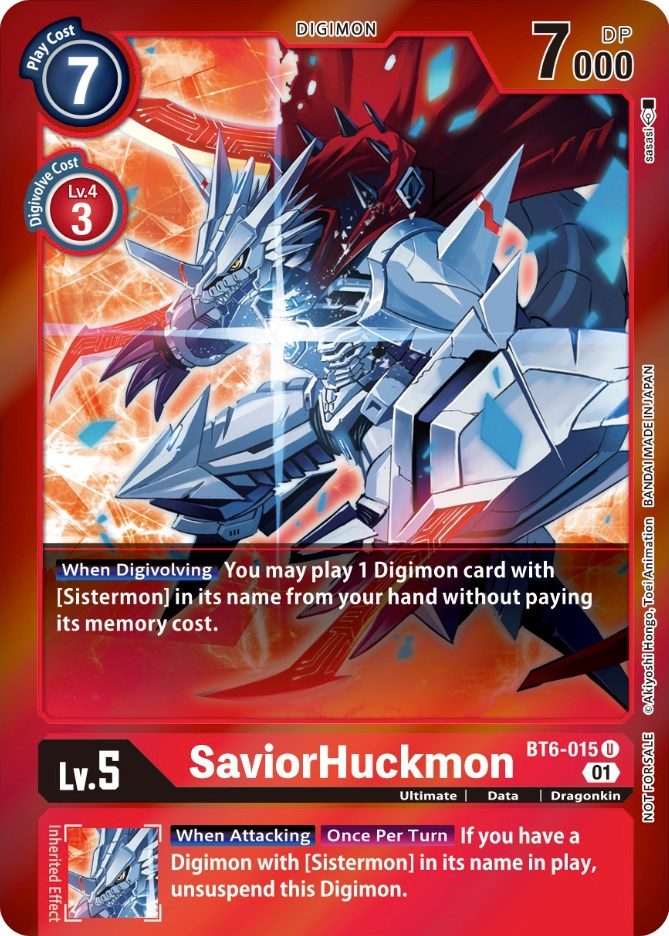 SaviorHuckmon (Event Pack 3) [BT6-015] [Double Diamond] Foil