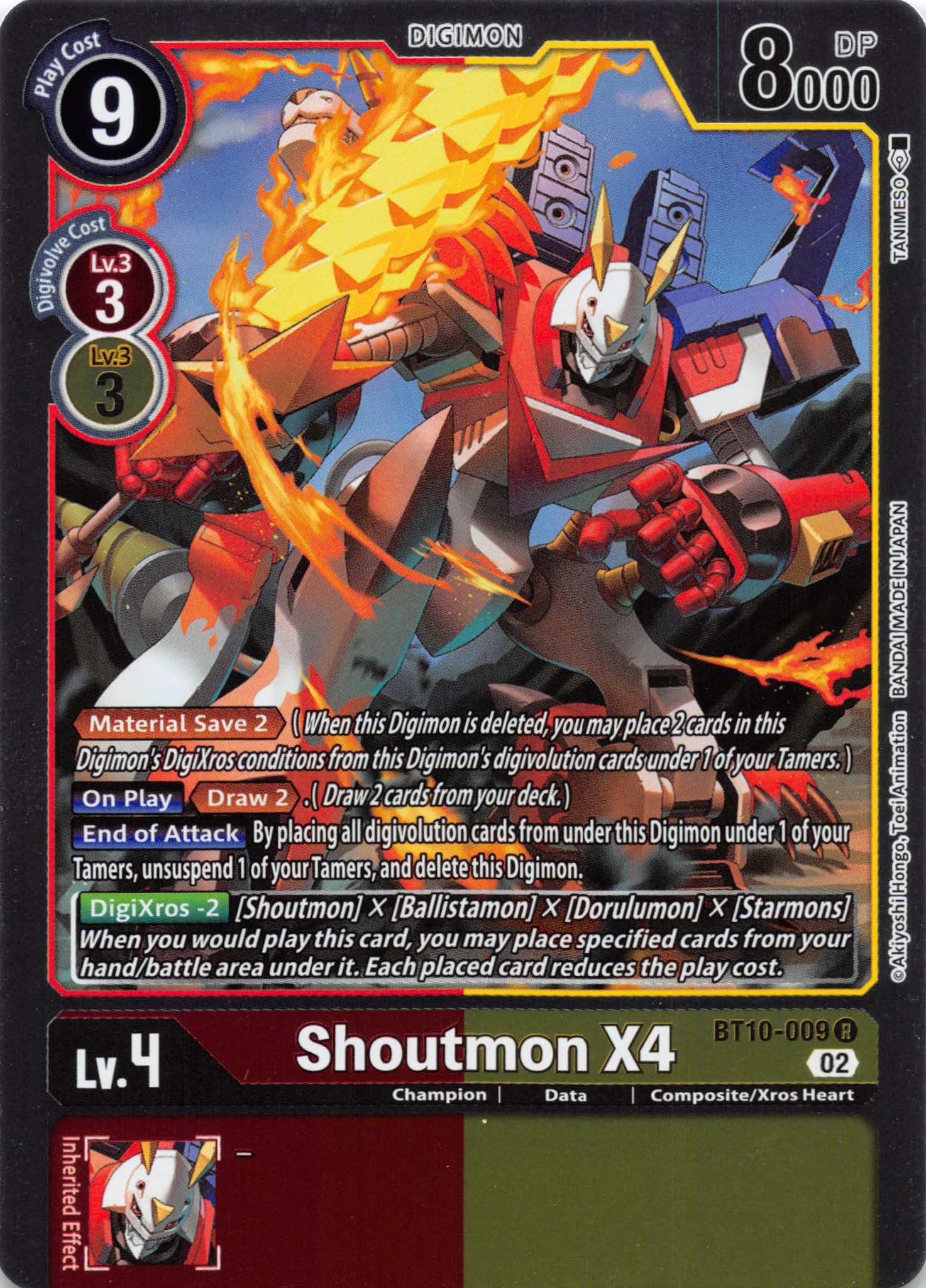 Shoutmon X4 [BT10-009] [Xros Encounter] Foil