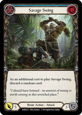 Savage Swing (Blue) [WTR022-C] Alpha Print Normal - Duel Kingdom