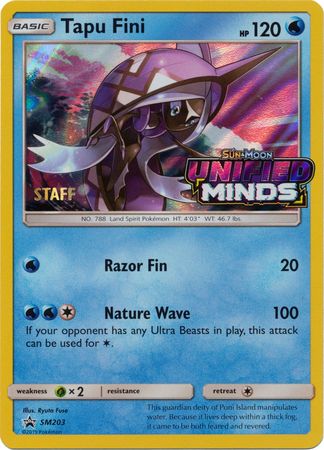 Tapu Fini (Staff Prerelease Promo) (SM203) [Sun & Moon: Black Star Promos] - Duel Kingdom