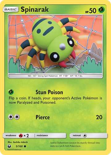 Spinarak (5/168) [Sun & Moon: Celestial Storm] - Duel Kingdom