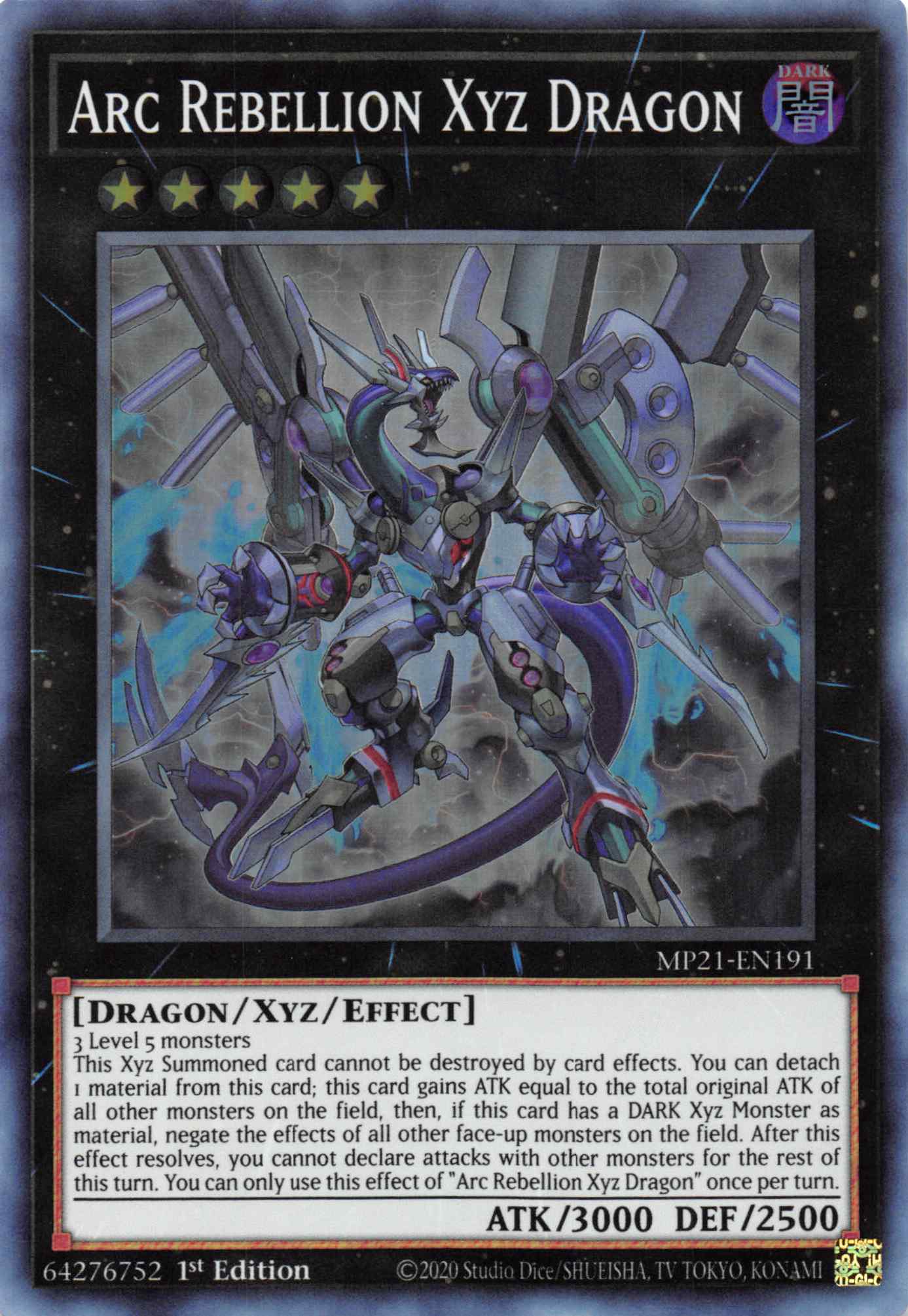 Arc Rebellion Xyz Dragon [MP21-EN191] Super Rare - Duel Kingdom