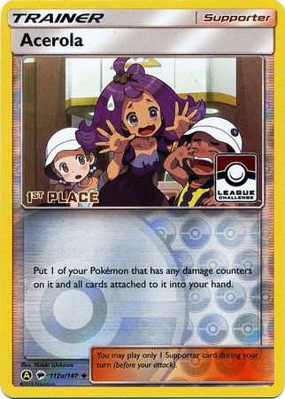 Acerola (112a/147) (League Promo 1st Place) [Sun & Moon: Burning Shadows] - Duel Kingdom