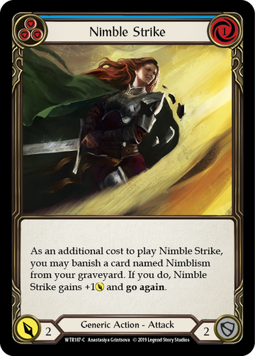 Nimble Strike (Blue) [WTR187-C] Alpha Print Rainbow Foil - Duel Kingdom