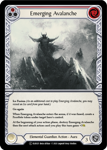 Emerging Avalanche (Red) [U-ELE025] Unlimited Rainbow Foil - Duel Kingdom