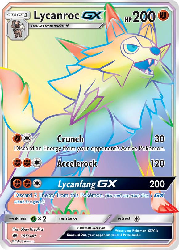 Lycanroc GX (155/147) [Sun & Moon: Burning Shadows] - Duel Kingdom