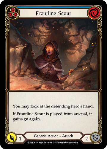 Frontline Scout (Blue) (Rainbow Foil) [U-MON274-RF] Unlimited Rainbow Foil - Duel Kingdom
