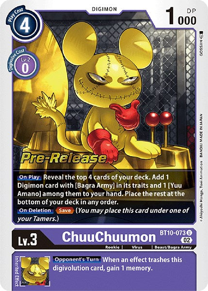 ChuuChuumon [BT10-073] [Xros Encounter Pre-Release Cards] Foil