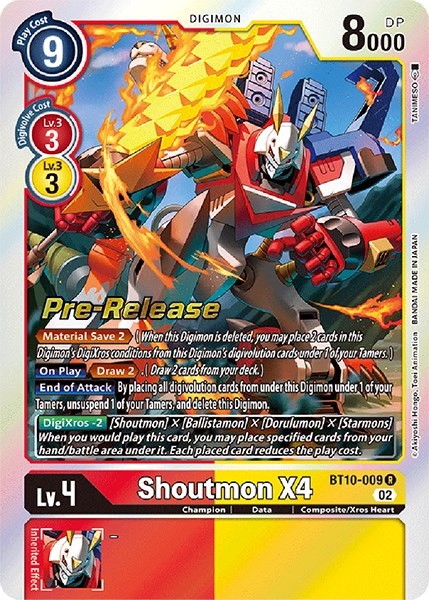 Shoutmon X4 [BT10-009] [Xros Encounter Pre-Release Cards] Normal