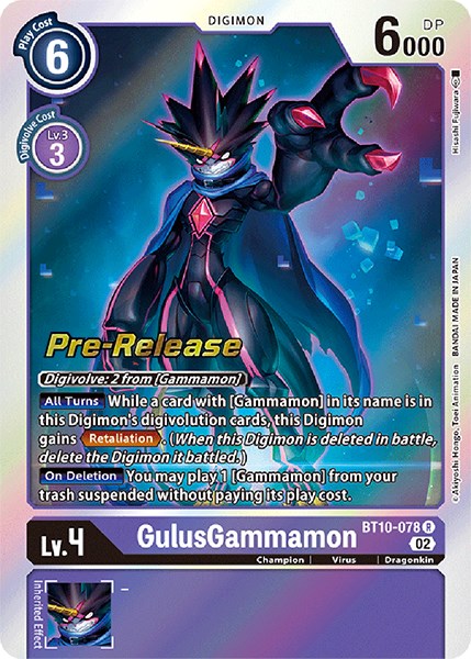 GulusGammamon [BT10-078] [Xros Encounter Pre-Release Cards] Foil