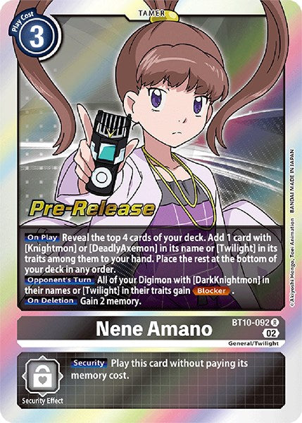 Nene Amano [BT10-092] [Xros Encounter Pre-Release Cards] Foil