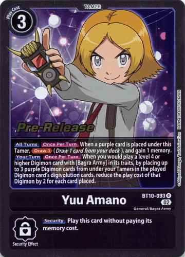 Yuu Amano [BT10-093] [Xros Encounter Pre-Release Cards] Foil