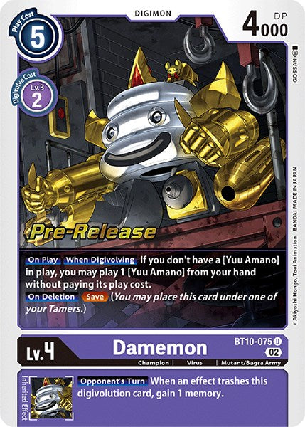 Damemon [BT10-075] [Xros Encounter Pre-Release Cards] Normal