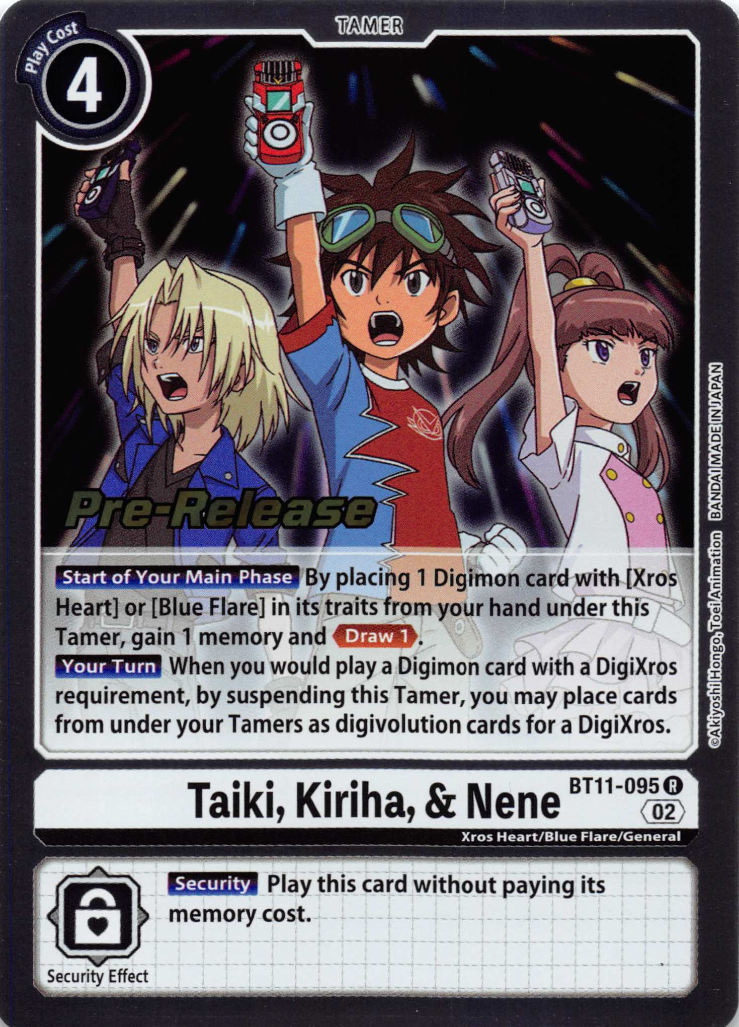 Taiki, Kiriha, & Nene [BT11-095] [Dimensional Phase Pre-Release Cards] Normal