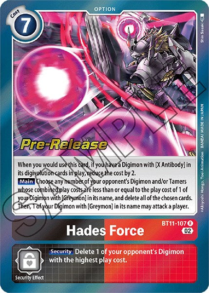 Hades Force [BT11-107] [Dimensional Phase Pre-Release Cards] Foil