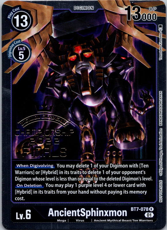 AncientSphinxmon (2022 Championship Finals Event Pack) [BT7-078] [Next Adventure] Foil