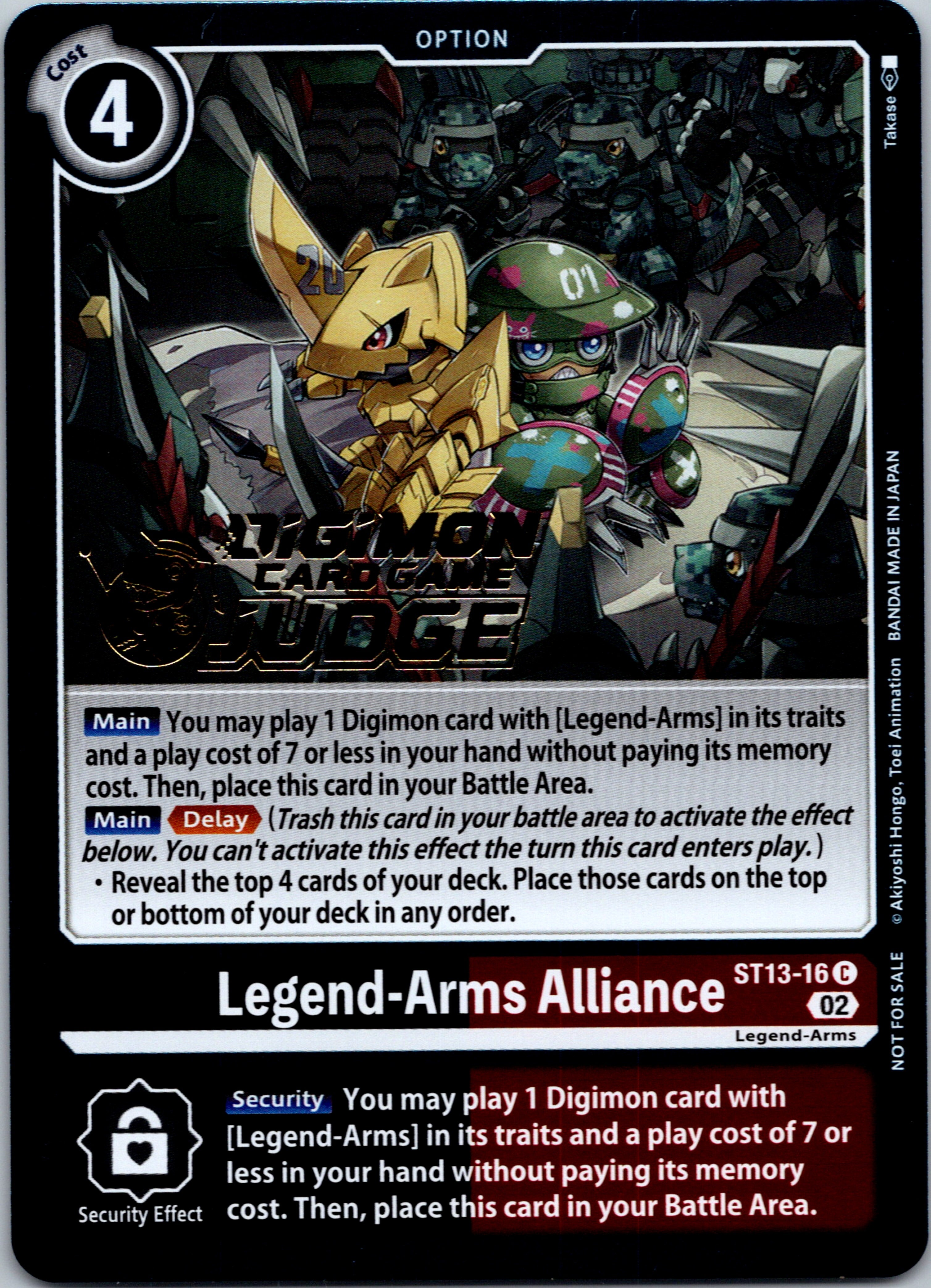 Legend-Arms Alliance (Judge Pack 3) [ST13-16] [Starter Deck 13: Ragnaloardmon] Foil