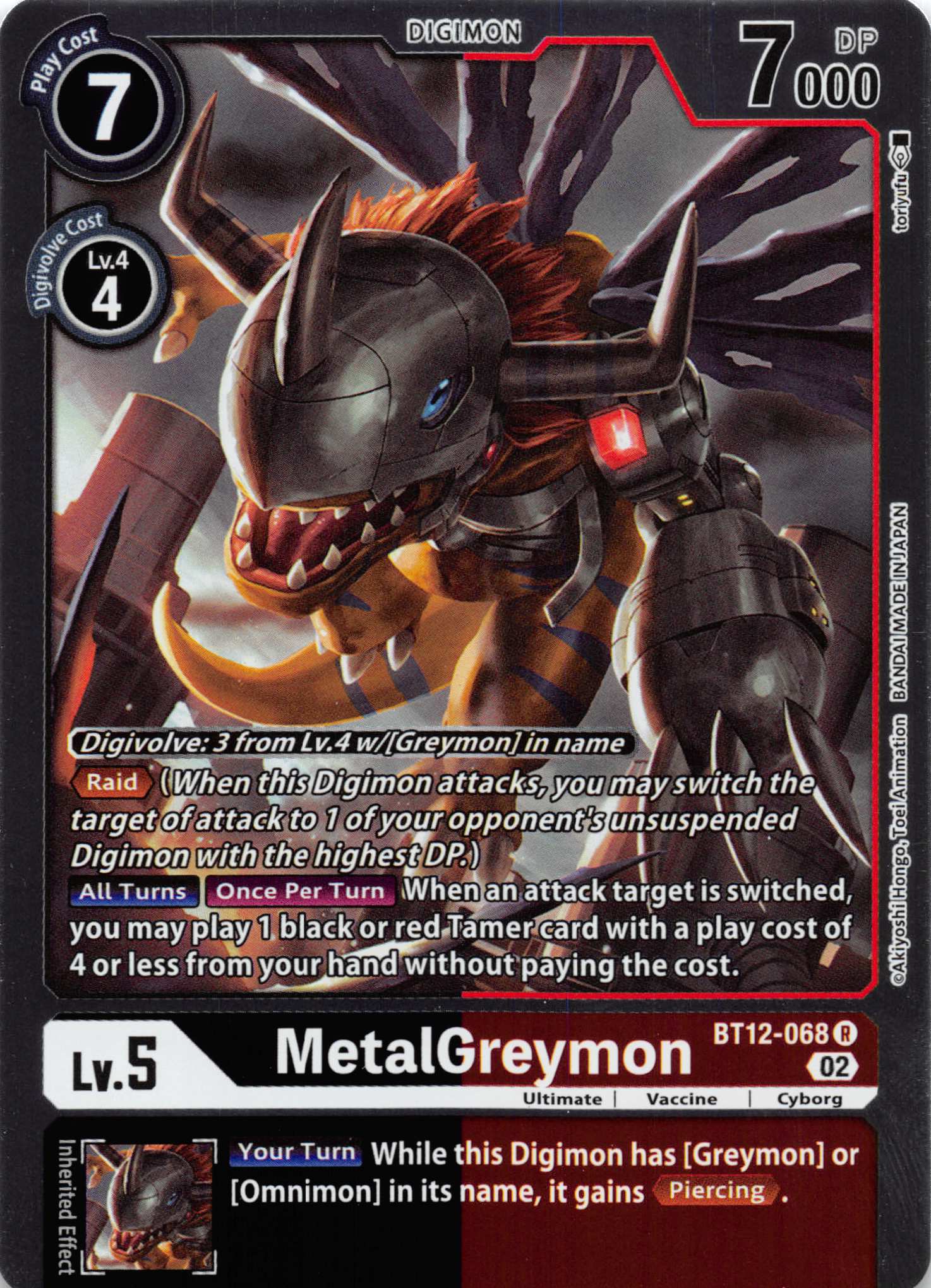 MetalGreymon [BT12-068] [Across Time] Foil