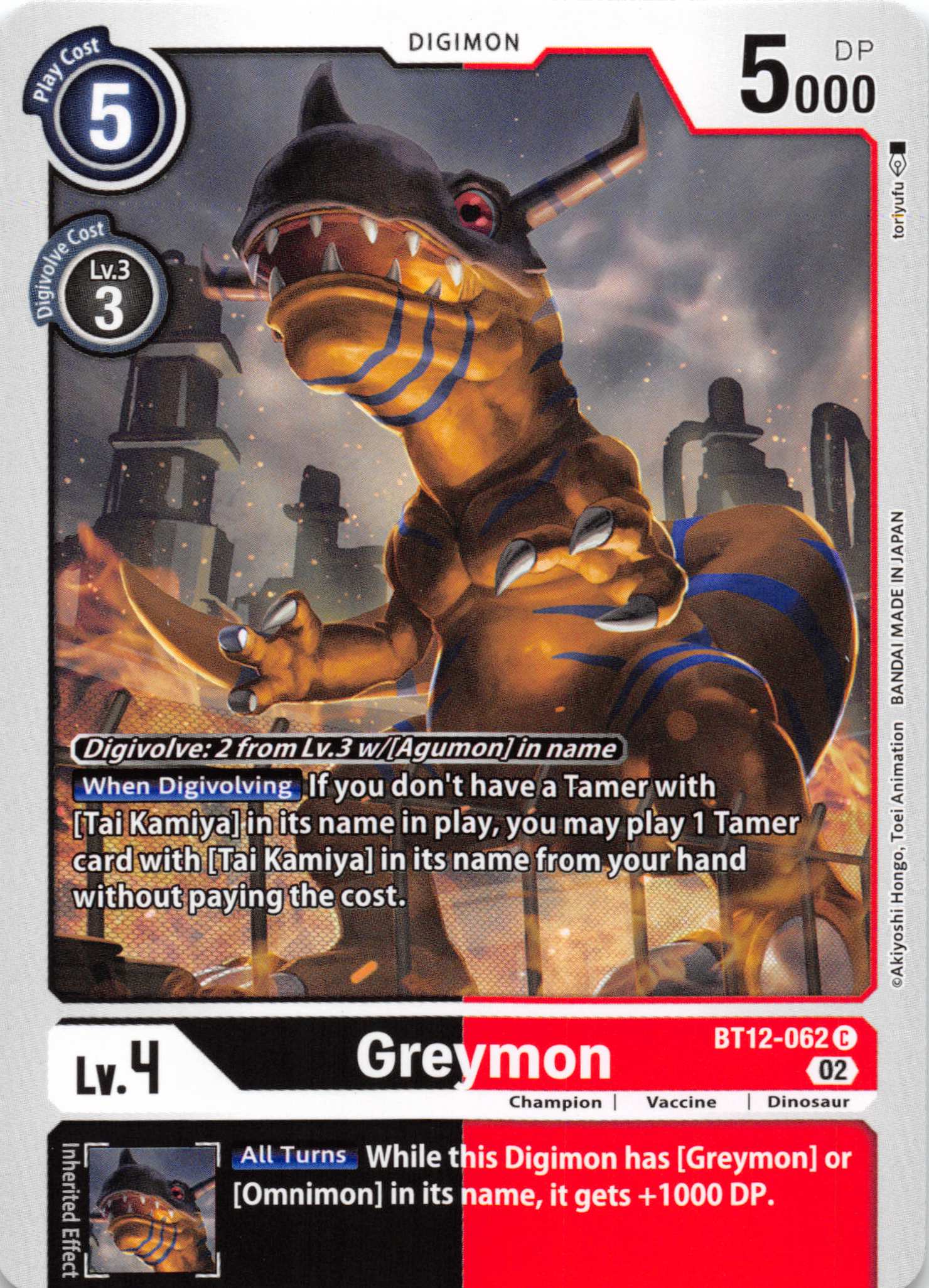 Greymon [BT12-062] [Across Time] Normal