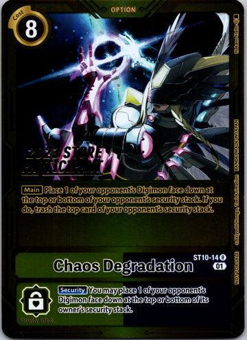 Chaos Degradation (2023 Store Participant) [ST10-14] [Starter Deck 10: Parallel World Tactician] Foil