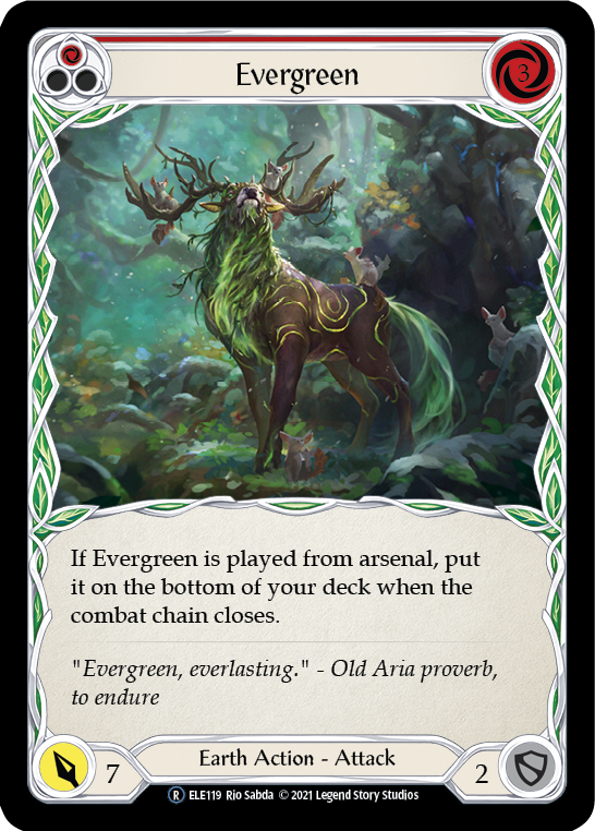 Evergreen (Red) [U-ELE119] Unlimited Rainbow Foil - Duel Kingdom