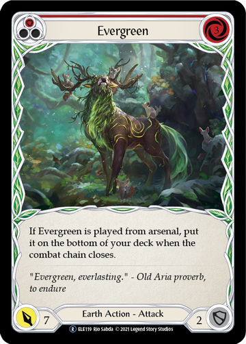Evergreen (Red) [U-ELE119] Unlimited Rainbow Foil - Duel Kingdom