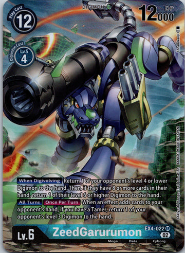 ZeedGarurumon (Alternate Art) [EX4-022] [Alternative Being Booster] Foil