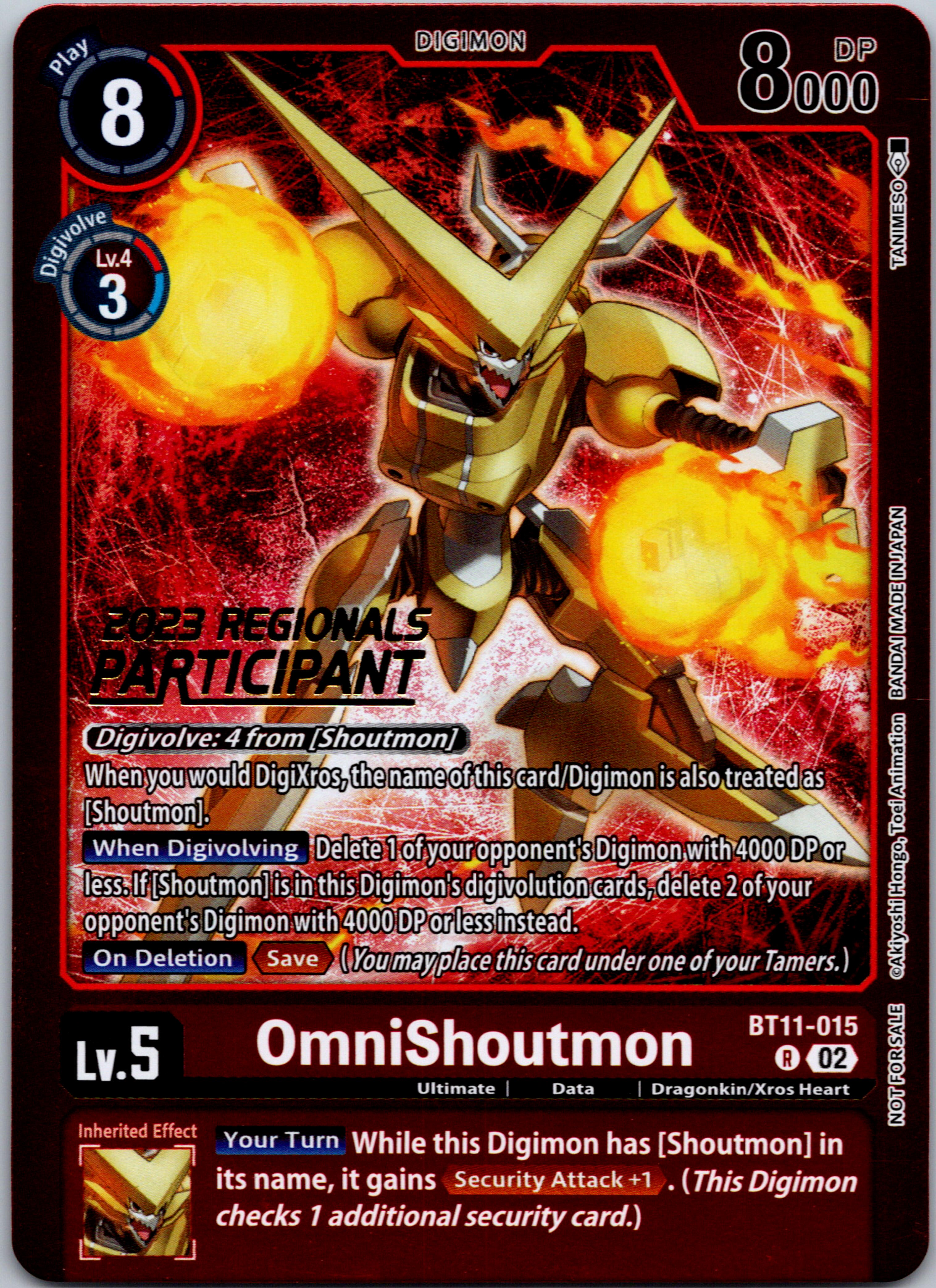 OmniShoutmon (2023 Regionals Participant) [BT11-015] [Dimensional Phase] Foil