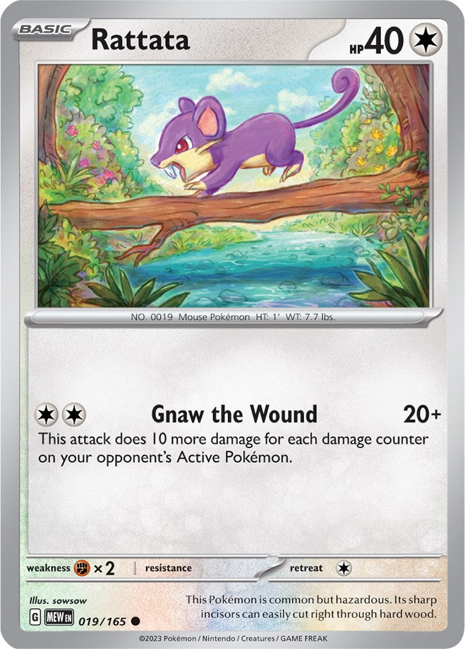 Rattata (19/165) [Scarlet & Violet:  151] Reverse Holofoil