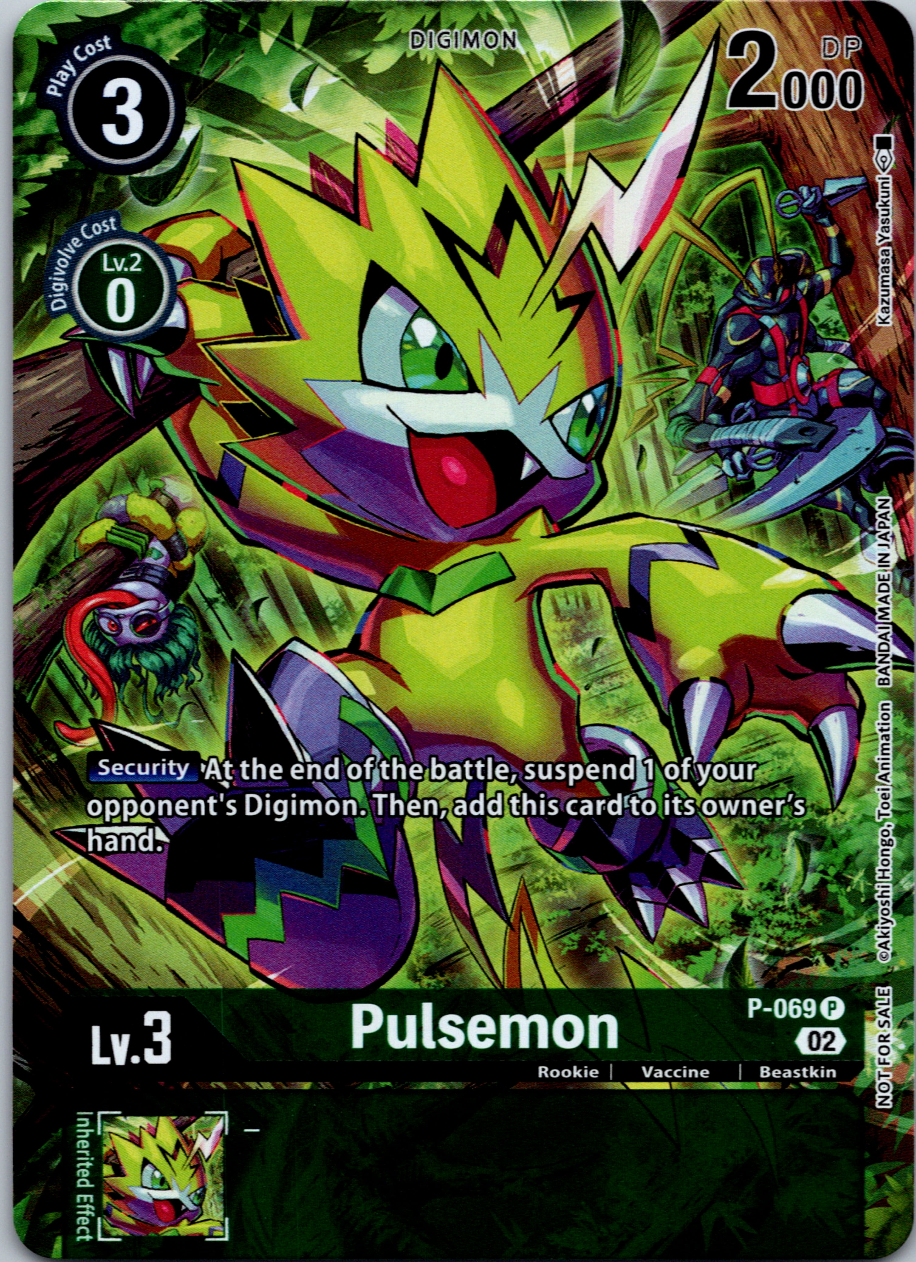 Pulsemon - P-069 (Official Tournament Pack Vol.10) [P-069] [Digimon Promotion Cards] Foil