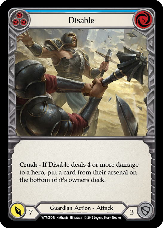 Disable (Blue) [WTR050-R] Alpha Print Normal - Duel Kingdom