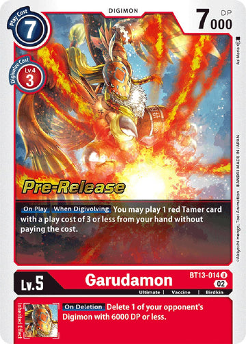Garudamon [BT13-014] [Versus Royal Knight Pre-Release Cards] Foil