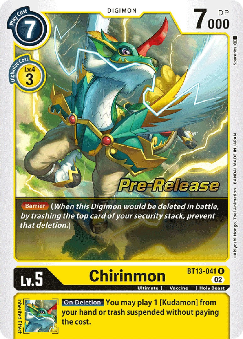 Chirinmon [BT13-041] [Versus Royal Knights Pre-Release Cards] Foil