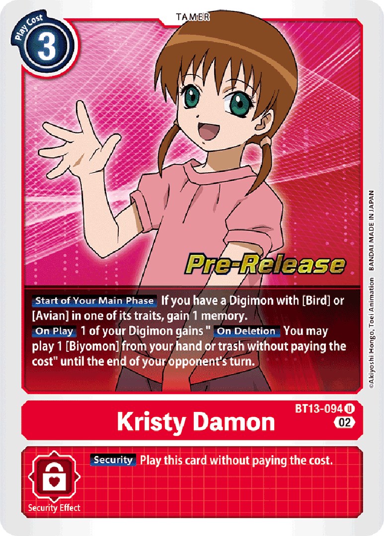 Kristy Damon [BT13-094] [Versus Royal Knight Booster Pre-Release Cards] Foil